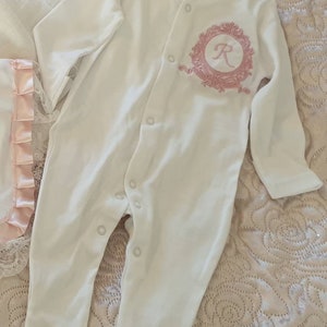 babygrow with motif and personalised