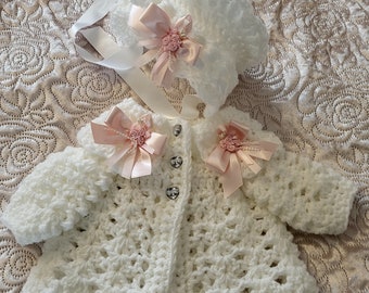 Cardi bonnet set