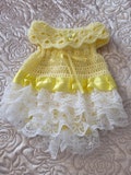 Baby romper frilly lace design crochet