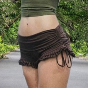 Ruffled hotpants,booty shorts,Lolita,burlesque,sexy,pixie,yoga,beach,festival
