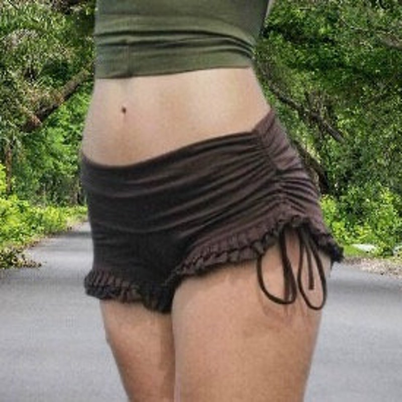 Ruffle Booty Shorts in Black