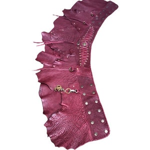 Wikkel stoere leren minirok trifft klinknagels, in maat verstelbaar, Rocker, Brander, Biker, Shakira, Krieger