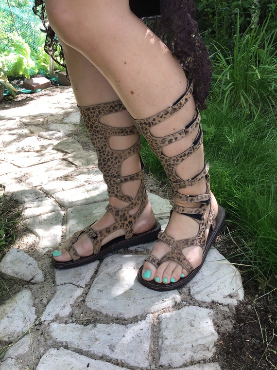 Cheetah strappy sandals 2025