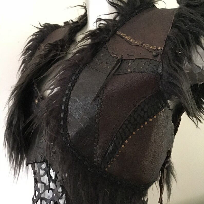 Bolero-vest black leather studded patchwork,goth,fusion,psywear,steampunk,punk,Burning man,Wasteland