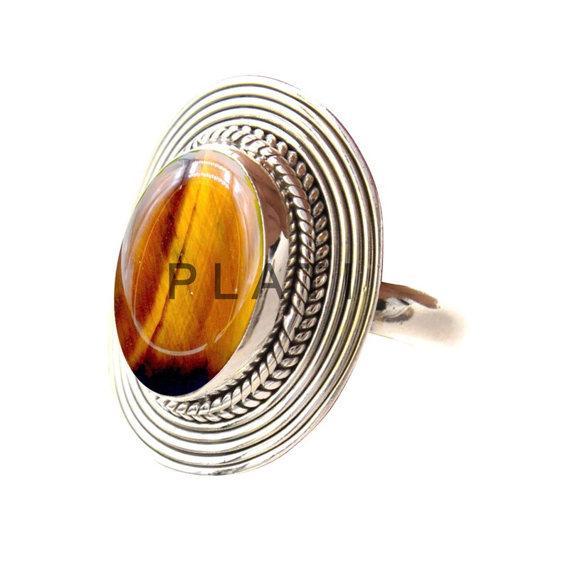 Tigers Eye Ring Oval Gemstone Ring Gift For Her Wedding Gift R1648 Tiger Eye Ring Sterling Silver Ring July Birthstone Ring