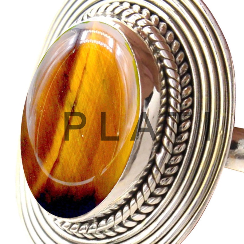 Tigers Eye Ring Oval Gemstone Ring Gift For Her Wedding Gift R1648 Tiger Eye Ring Sterling Silver Ring July Birthstone Ring