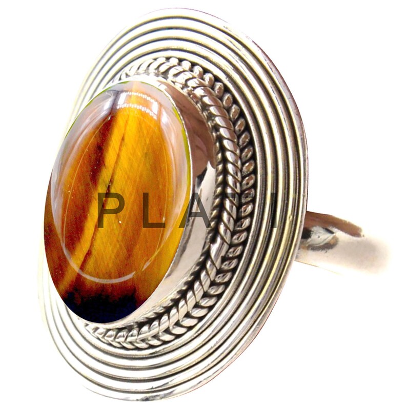 Tigers Eye Ring Oval Gemstone Ring Gift For Her Wedding Gift R1648 Tiger Eye Ring Sterling Silver Ring July Birthstone Ring