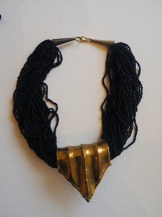 Buy Black Crystal Beads Multi-Strand Necklace Set online from Karat Cart