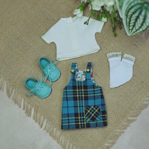 PRE-ORDER Outfit for Paola Reina 32 cm: sundress, T-shirt, socks, leather shoes, Clothes for Paola, Clothing for dolls, Dress for Paola