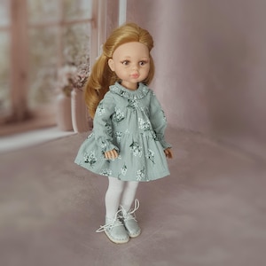 PRE-ORDER Cotton dress for Paola Reina 32 cm, Clothes for Paola, Ruby Red, Gift for her, clothing for dolls 13 inch doll