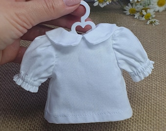 Blouse for Paola Reina 32cm Doll, Peter Pan Collar, Puff Sleeve