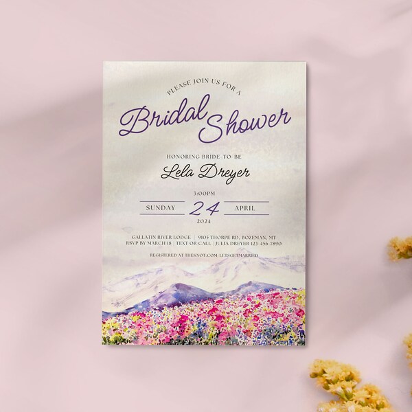 Bridal Shower Canva Invite - Etsy
