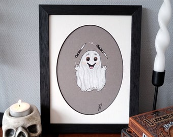 Fantasma dibujo kawaii halloween lindo fantasma espeluznante