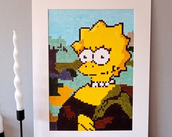 Mona Lisa Simpson pixel art