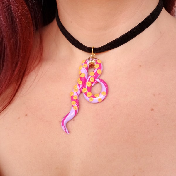 Collier ras de cou tentacule choker tentacle