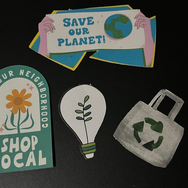 Eco friendly save the planet sticker pack!