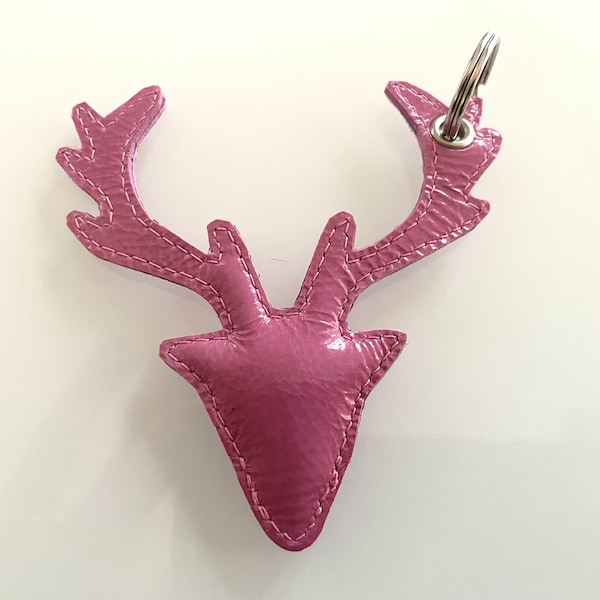 Deer leather keychain