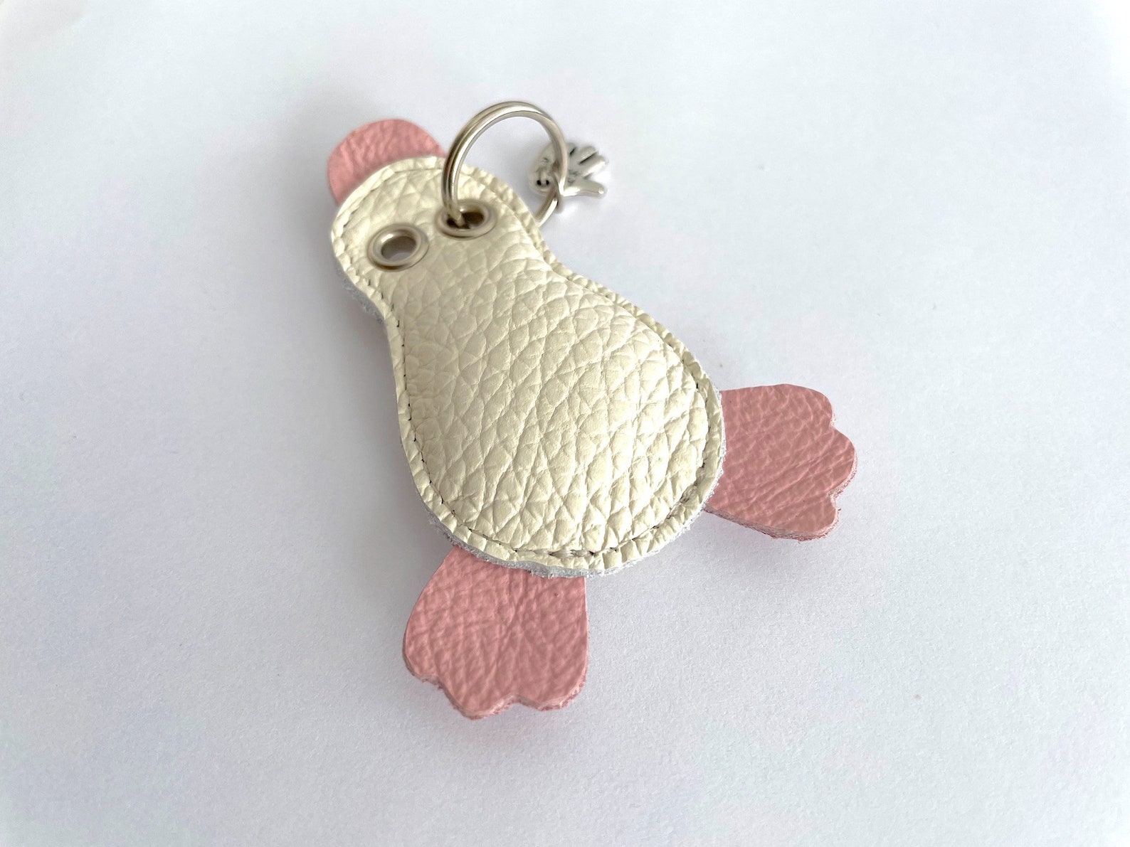 Lisbeth Dahl Schlüsselanhänger Ente Mit Krönchen | Hochglanzpoliertes Metall | Ø Ca. 3,3 Cm Großer Ring