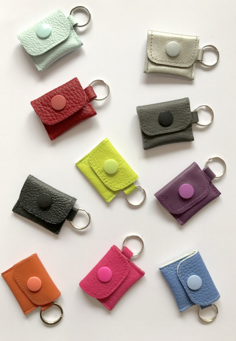 Mini leather wallet in Wishful Colour
