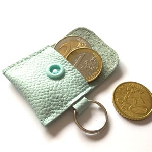 Mini-Portemonnaie aus Leder in Wunschfarbe