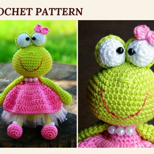 Crochet Frog Pattern Green Frog Toy Amigurumi Frog Pattern Crochet Animal Toddler Toy