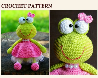 Crochet Frog Pattern Green Frog Toy Amigurumi Frog Pattern Crochet Animal Toddler Toy