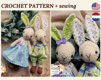 Crochet Bunny Pattern Amigurumi Bunny Crochet Toys Pattern Easter Bunny Collection Easter Pattern Amigurumi Rabbit Crochet Rabbit Toy