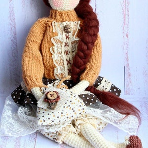 Crochet Tilda Doll Pattern Crochet Doll Amigurumi Doll Pattern Collectibies Home Decor Handmade Doll Stuffed Toy image 3