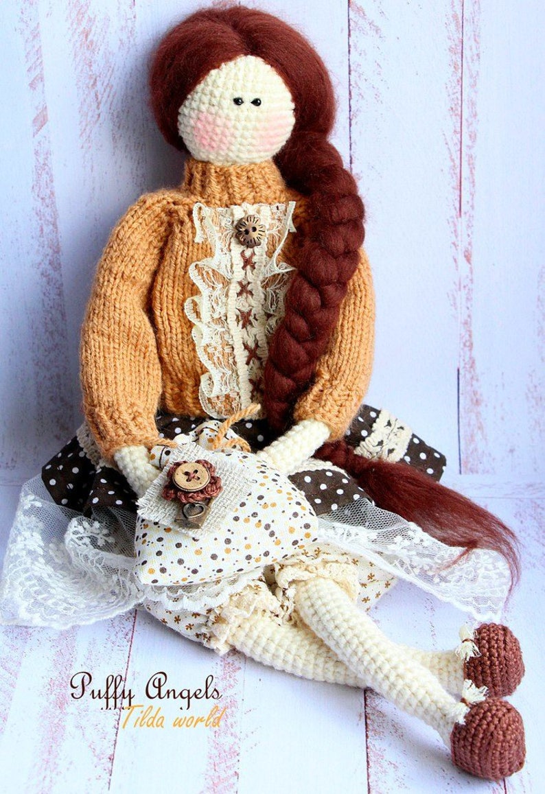 Crochet Tilda Doll Pattern Crochet Doll Amigurumi Doll Pattern Collectibies Home Decor Handmade Doll Stuffed Toy image 3