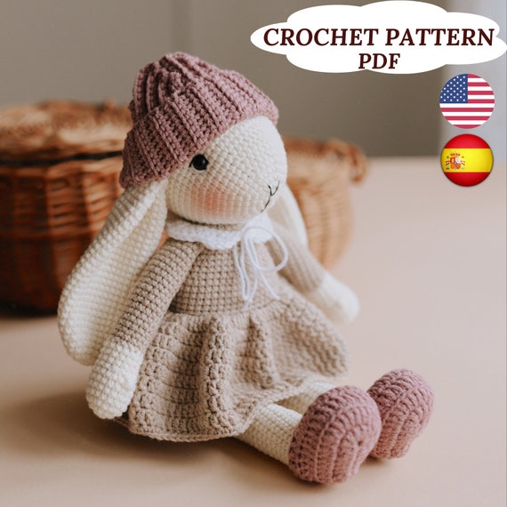 Crochet bunny doll clearance