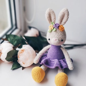 Crochet Bunny Pattern Easter Bunny April Crochet Rabbit Amigurumi Bunny Hare Crochet Patterns Easter Toys Bunny Toy Stuffed Animal image 5