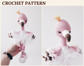 Crochet Flamingo Pattern Amigurumi Flamingo Crochet Bird English/Netherlands Haakpatroon