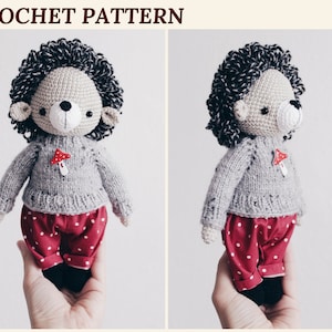 Crochet Pattern Hedgehog Amigurumi Hedgehog Toy Plush PDF Pattern