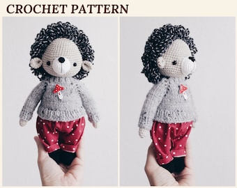 Crochet Pattern Hedgehog Amigurumi Hedgehog Toy Plush PDF Pattern