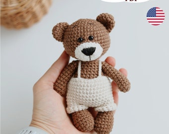 Mini häkeln Bär Muster Amigurumi Bär Muster kleine Tasche Bär Waldtier Schlüsselbund