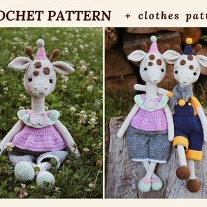 Giraffe Crochet Pattern Amigurumi Giraffe Pattern Crochet Toy PDF Pattern image 1