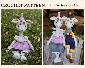Giraffe Crochet Pattern Amigurumi Giraffe Pattern Crochet Toy PDF Pattern