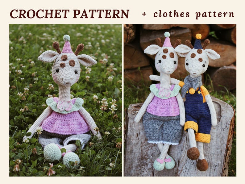 Giraffe Crochet Pattern Amigurumi Giraffe Pattern Crochet Toy PDF Pattern image 1