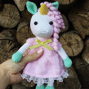 Crochet Pattern Unicorn, Amigurumi Unicorn Toy, Crochet Animal Pattern, Tutorial PDF image 5