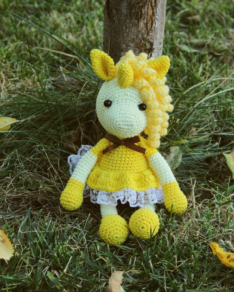 Crochet Pattern Unicorn, Amigurumi Unicorn Toy, Crochet Animal Pattern, Tutorial PDF image 3