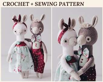 Alpaca Pattern Crochet Llama Pattern George&Gloria Amigurumi Alpaca