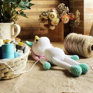 Crochet Pattern Unicorn, Amigurumi Unicorn Toy, Crochet Animal Pattern, Tutorial PDF image 4