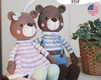 Crochet Pattern Bear Pattern Amigurumi Bear Family Tutorial