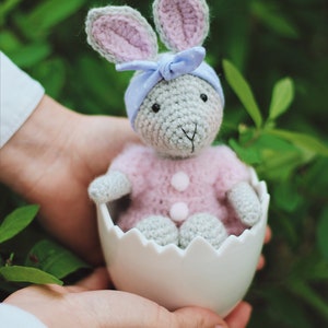 Bunny Crochet Pattern Easter Bunny Pattern Crochet Rabbit Amigurumi Bunny Crochet Rabbit Easter Toys image 5