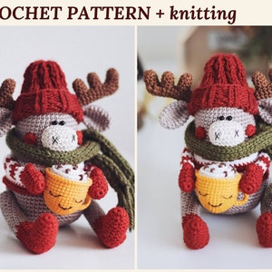 Moose Benjamin Crochet Pattern Amigurumi Moose Crochet Moose Pattern Elk Pattern image 1