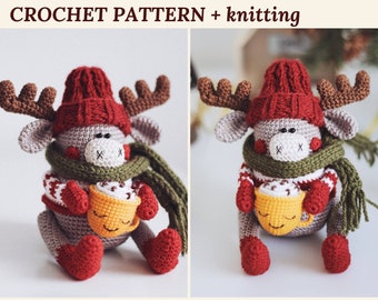 Moose Benjamin Crochet Pattern Amigurumi Moose Crochet Moose Pattern Elk Pattern