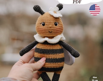 Bee Crochet Pattern, Amigurumi Bee, Crochet Bumble Bee Pattern, English PDF