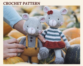 Gehaakt muispatroon Minimuis amigurumi-muispatroon