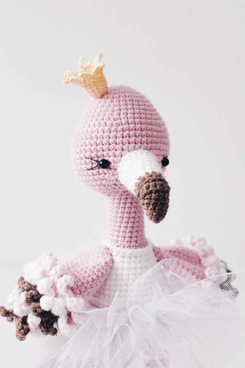 Crochet Flamingo Pattern Amigurumi Flamingo Crochet Bird English/Netherlands Haakpatroon image 4