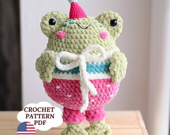 Plush Froggy Bubble Crochet Pattern, Amigurumi Frog Toy Pattern, Beginner Friendly Animal Tutorial
